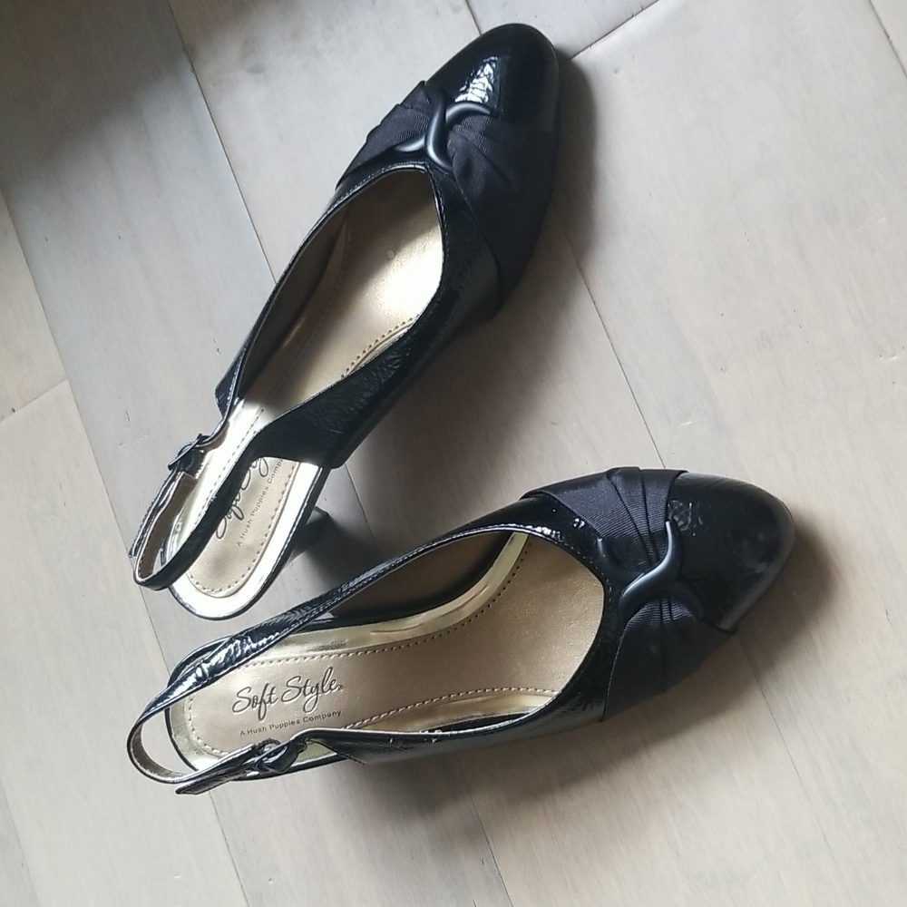 Womens Hush Puppies Soft Style Shoes Heels EUC